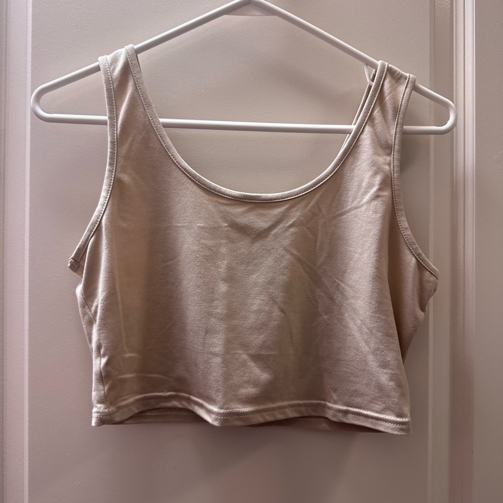 SHEIN tan crop top size: M
